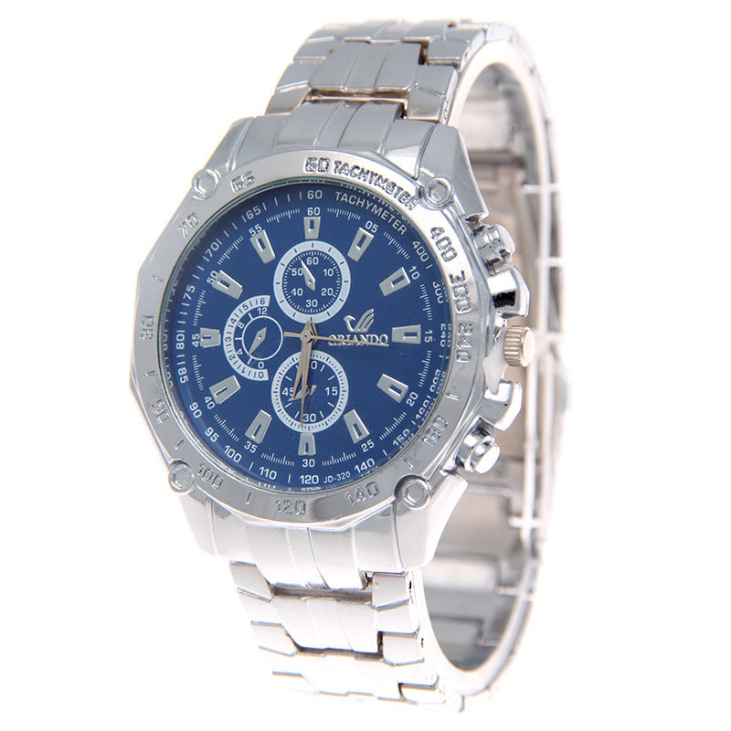 Fashion Men&#039;s Steel Band Watches Orendo ORLANDO Business Men&#039;s Gifts Alloy Watch Manufacturers Spot Wholesale