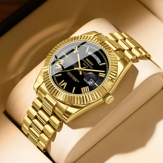 Nibosi Brand Fashion Trendy Men&#039;s Watch With Colorful Dial Quartz Wristwatch Men&#039;s Solid Steel Band Watch