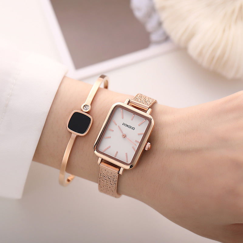 Net Red Lola Fresh Small Green Watch Square Korean Pointer Ladies Watch Lola Waterproof Quartz Watch Wholesale