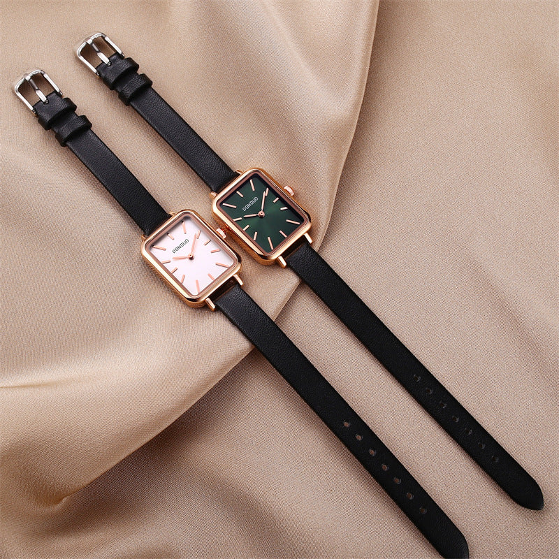Net Red Lola Fresh Small Green Watch Square Korean Pointer Ladies Watch Lola Waterproof Quartz Watch Wholesale