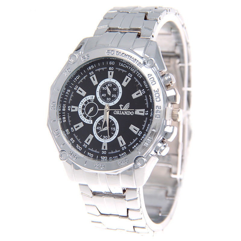 Fashion Men&#039;s Steel Band Watches Orendo ORLANDO Business Men&#039;s Gifts Alloy Watch Manufacturers Spot Wholesale