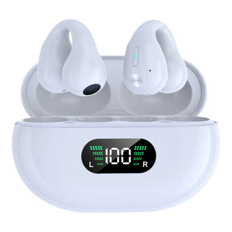 Next‑Gen Bone‑Conduction Bluetooth Headset – Long Battery Endurance & LED Digital Display (Ear-Clip Free)